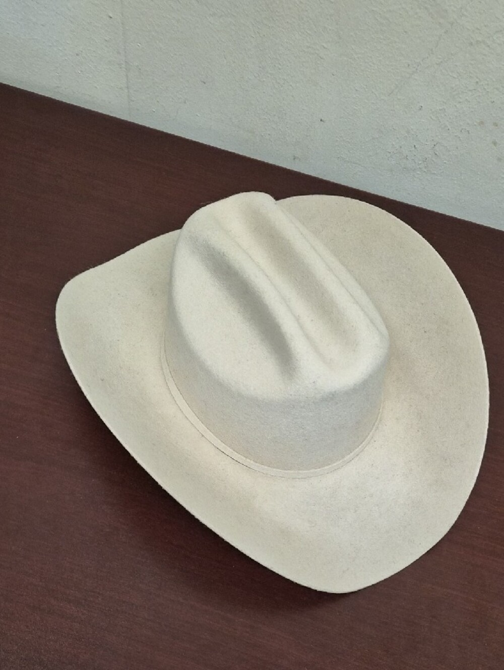 Men's Cream Felt Western Cowboy Hat with Decorative Band US Size 6 7/8 MEX 55 - Picture 6 of 6
